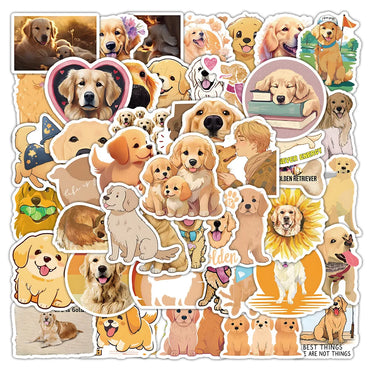10/30/54PCS Golden Retriever Cartoon Stickers Kawaii Dog Sticker Cute Animal Toy Luggage Laptop Guitar Bike Decoration Decals (ONLINE ORDER ONLY)