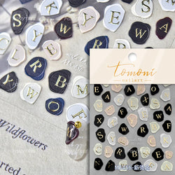 Gold Silver Line Irregular Shape Shiny Rhinestone 5D Bronzing Soft Relief Self Adhesive Nail Art Stickers Nail Decoration Decals (ONLINE ORDER ONLY)