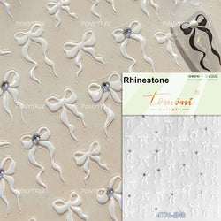 White Pearl Various Bowknot Line Tassel Tender Ribbon Arc Charming Self Adhesive Nail Art Decorations Stickers Manicure Decals (ONLINE ORDER ONLY)