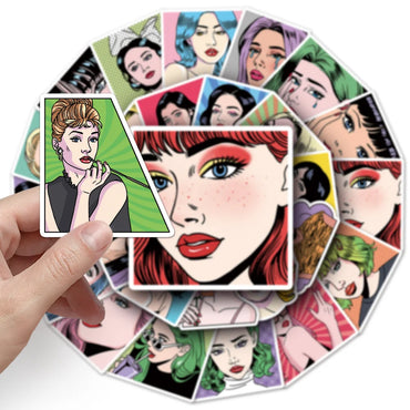 10/50Pcs Pop-Art Stickers Skateboard Guitar Suitcase Laptop Bike Phone Car Waterproof Joke Graffiti Sticker Decal Kid Toy (ONLINE ORDER ONLY)