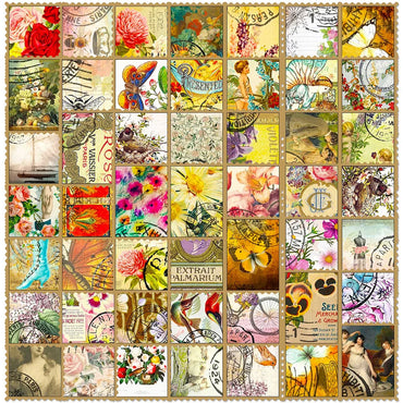 10/30/50pcs Vintage Butterfly Stamp Waterproof Stickers Laptop Motorcycle Luggage Diary Bike Car Decoration Sticker Kids Toys (ONLINE ORDER ONLY)