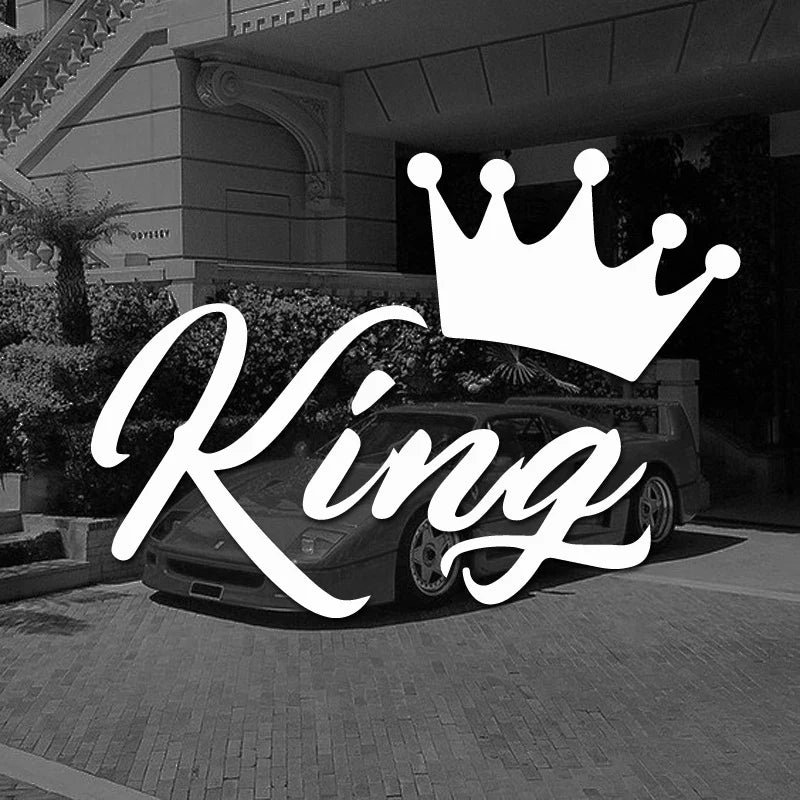 CROWN KING Car Stickers, Fashion Waterproof Vinyl Decal Auto Sticker Car Styling Decoration Accessories (ONLINE ORDER ONLY)