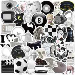 Black Graffiti Stickers for DIY Notebook Guitar Laptop Phone Water Bottle Decor (10/25/50pcs) (Online Order Only)