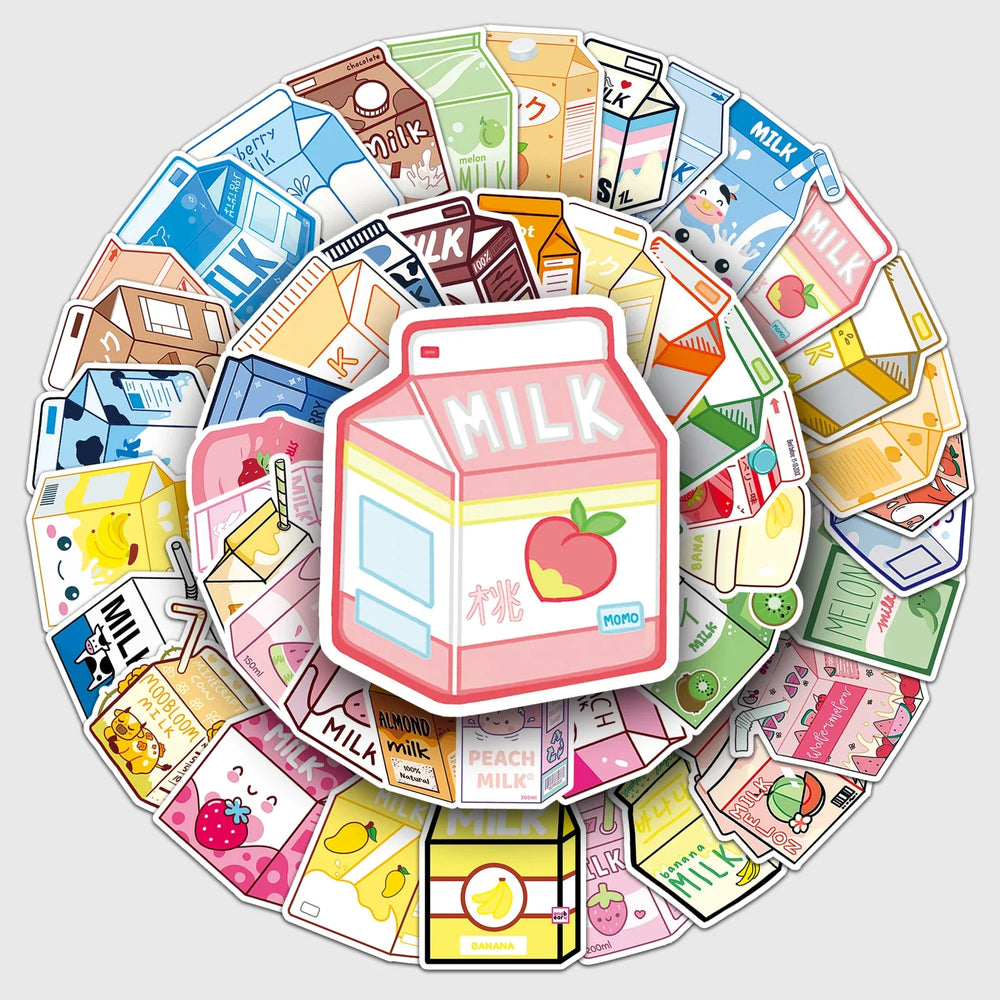 50Pcs Cute Cartoon Waterproof Vinyl Stickers for Skateboard Snowboard Decals (ONLINE ORDER ONLY)