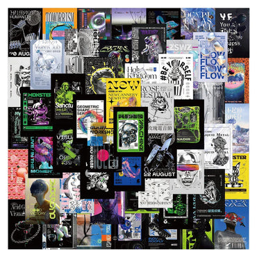 10/30/60pcs Cartoon Harajuku Acid Graphic Stickers Decals Laptop Motorcycle Phone Car Bike Cool Waterproof Sticker for Kids Toys (ONLINE ORDER ONLY)