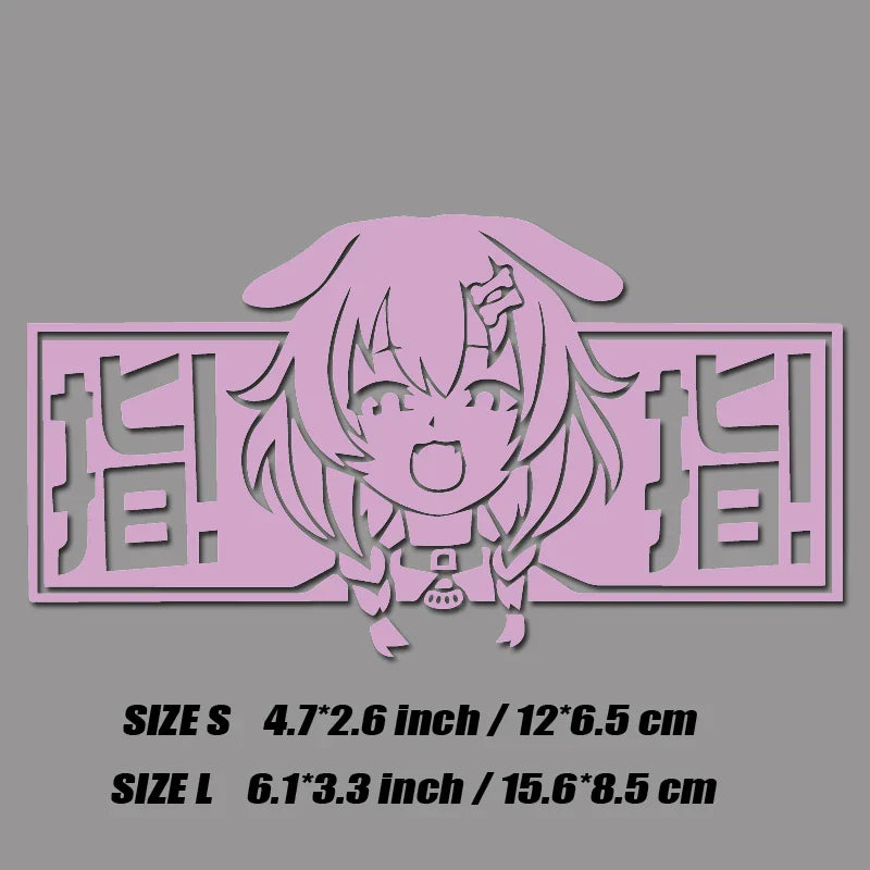 Korone Inugami decal,JAPANESE JDM style decal,anime decal,high quality sticker for cars windows !For a Unique look! (ONLINE ORDER ONLY)