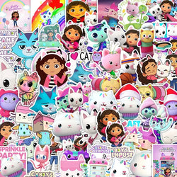 50pcs Gabby's Dollhouse Stickers for Luggage, Water Bottles, Cars, Laptops, Scooters, Refrigerators (ONLINE ORDER ONLY)