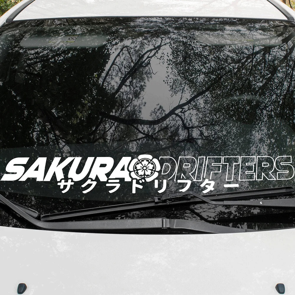 Sakura Drifters JDM Sticker for Car Window Decoration Sticker Front Windshield External Accessories Waterproof Vinyl Decals (ONLINE ORDER ONLY)