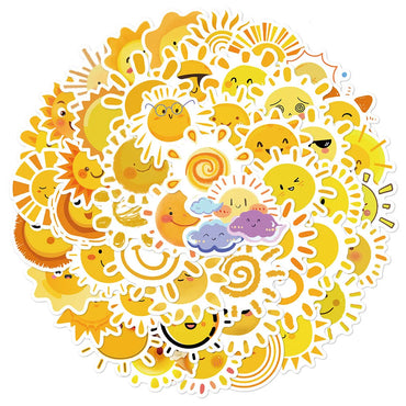 10/30/50PCS Cute Sun Cartoon Sticker For Suitcase Scrapbook Laptop Guitar Stationery Decals Children DIY Scrapbooking Supplies (ONLINE ORDER ONLY)