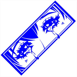 Sad Eyez JDM Car Sticker Window Decoration Anime Stickers External Accessories Die Cutting Waterproof Vinyl Decal (ONLINE ORDER ONLY)
