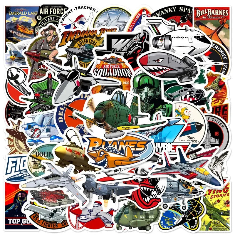 50pcs Pilot Logo Stickers for Laptop, Car, Phone, Suitcase, Water Cup, Scooter, Refrigerator (ONLINE ORDER ONLY)