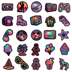 10/50PCS Anime Fashion Neon Light Graffiti Stickers Aesthetic for Laptop Luggage Car Motorcycle Cool Waterproof Decals Sticker (ONLINE ORDER ONLY)