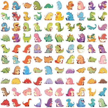 10/30/100PCS Colored Dinosaur PVC Sticker Aesthetic Children's DIY Decoration Scrapbooking Stationery Hand Accounting Supplies (Online Order Only)