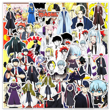 10/30/50PCS Mashle: Magic and Muscles Stickers Caricature Decals Toy Luggage Laptop Guitar Car Bike Skateboard Cartoon Sticker (ONLINE ORDER ONLY)