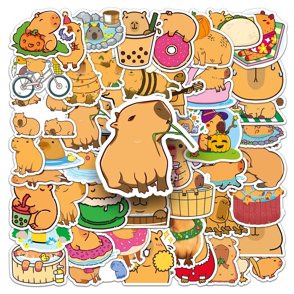 50Pcs Pufferfish Cartoon Waterproof Vinyl Stickers for Skateboard Snowboard (ONLINE ORDER ONLY)