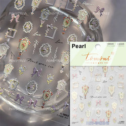 Dreamy Lace Swan Bowknot Rose Flower Castle Butterfly Feather Heart Chic Adhesive Nail Art Stickers Manicure Decals Wholesale (ONLINE ORDER ONLY)