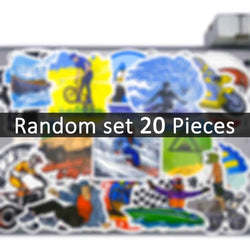 20/30/50Pieces, Extreme Sports Stickers, OFF-ROAD Ride Climbing Surfing, Mixed Style, for DIY Creative Decoration, Funny Sticker (Online Order Only)