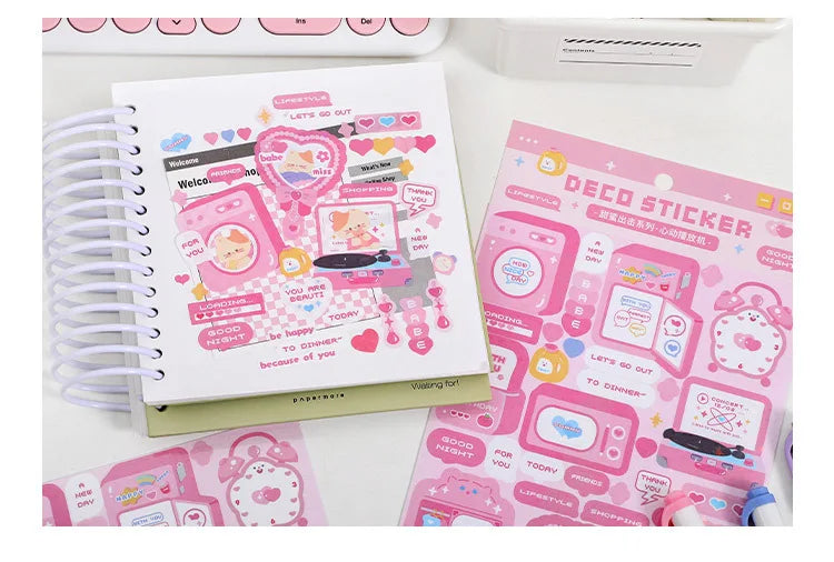 Cute Sweet attack series Stickers Text Dialog Idol Card DIY Material Scrapbooking Decorative Sticker Personalized Stationery (ONLINE ORDER ONLY)