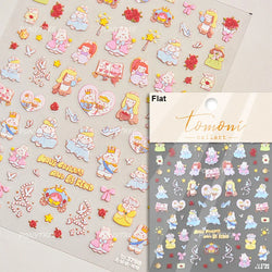 Poker Cards Mr Rabbit Tilted Teacup Bunny Cup Heart Star Block Bow Tie Hot Stamping Adhesive Nail Art Stickers Manicure Decals (ONLINE ORDER ONLY)
