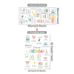 Spanish Kids Wall Sticker Art - Calming Corner Baby Room Decor (Online Order Only)