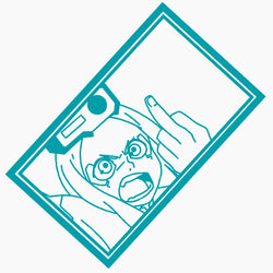 Japanese Anime Car Sticker Window Decoration Stickers The Boy Middle Finger Laptop Computer Auto Parts Vinyl Decals (ONLINE ORDER ONLY)