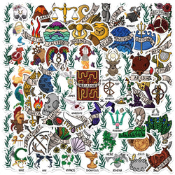 55PCS Greek Mythology God Stickers Waterproof Decals for Laptop, Car, Fridge, Kids Gift (Online Order Only)
