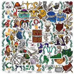 55PCS Greek Mythology God Stickers Waterproof Decals for Laptop, Car, Fridge, Kids Gift (Online Order Only)