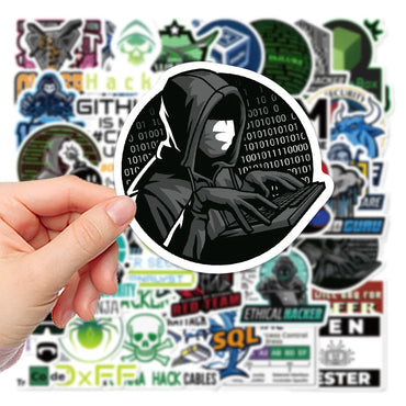 10/50PCS Cool Hacker Programming Network Stickers for Luggage Computer Skateboard Laptop Motorcycle Toys Helmet Car Sticker (ONLINE ORDER ONLY)