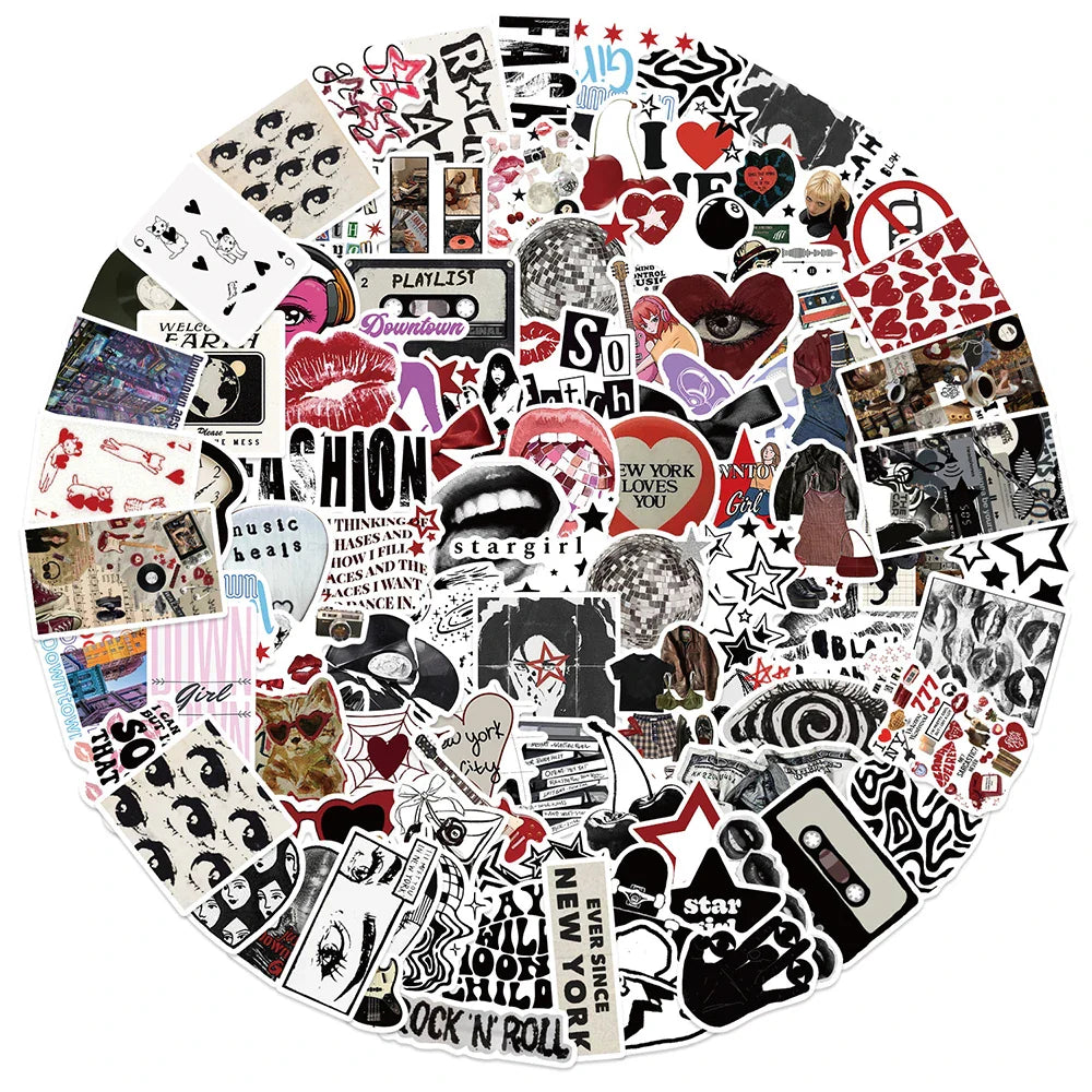 Y2K Graffiti Stickers Pack - Aesthetic Decals for Laptop, Phone, Suitcase, Kids Toys (Online Order Only)