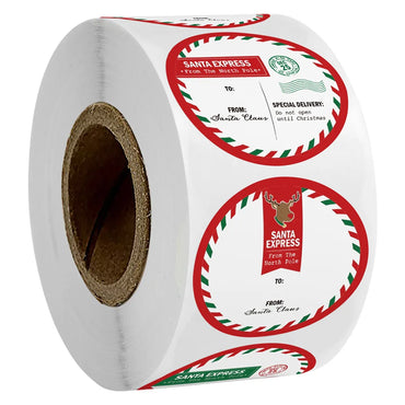 100-500pcs Merry Christmas DIY Handmade Sticker Package Thank You Label Sealing Stickers Party Festive Decor Supplies Children (ONLINE ORDER ONLY)