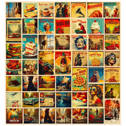 Retro Movie Poster Cartoon Stickers for Phone Laptop Luggage Skateboard Decals Gift (ONLINE ORDER ONLY)