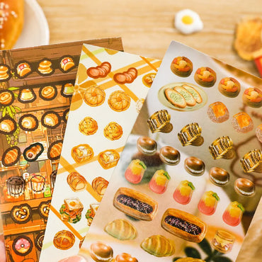 25 Pages Ins Retro Cute Food Cake Decorative Stickers Book Scrapbooking Phone Case DIY Journal Collage Material Sticker Gift (ONLINE ORDER ONLY)