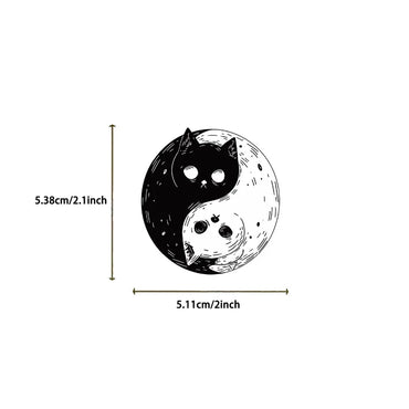 10/30/50PCS Cartoon Black Star Cat PVC Sticky Sticker Aesthetic DIY Stationery Decoration Scrapbooking School Supplies for Kids (ONLINE ORDER ONLY)
