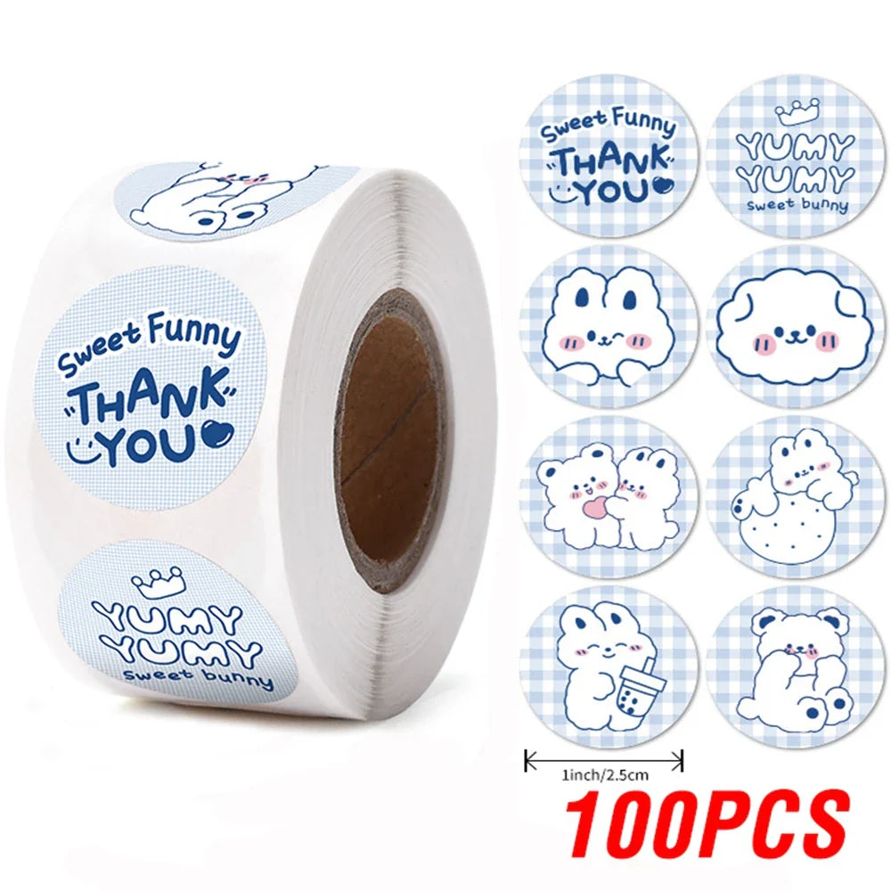 100-500pcs Round Cake Stickers for Kids Teacher Reward Stickers Scrapbooking Journal Personal Planner Diary Letter Envelope (ONLINE ORDER ONLY)