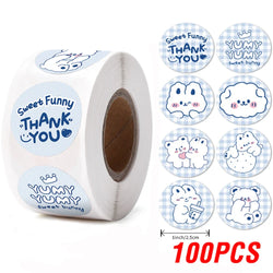 100-500pcs Round Cake Stickers for Kids Teacher Reward Stickers Scrapbooking Journal Personal Planner Diary Letter Envelope (ONLINE ORDER ONLY)