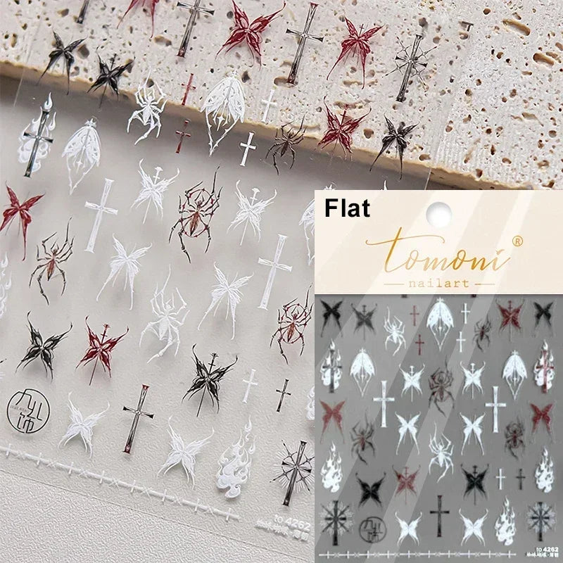 Charming Blue Sparrow Feather Rhinestone Wings Peacock Sparrow Dreamy Jelly Stars Self Adhesive Nail Art Stickers Manicure Decal (ONLINE ORDER ONLY)