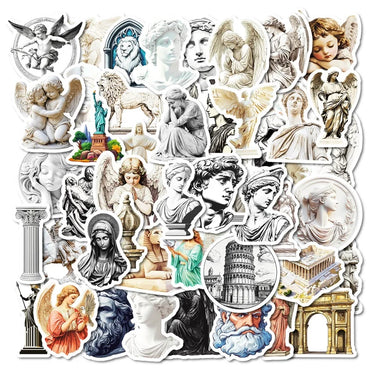 10/30/50PCS Vintage Artistic Sculpture PVC Sticker Aesthetic Stationery DIY Decoration Scrapbooking School Supplies for Kids (ONLINE ORDER ONLY)