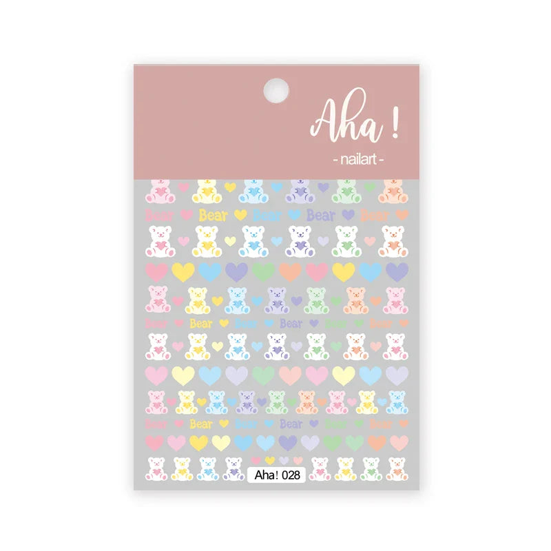 Japanese Style Little Daisy 3D Nail Stickers Summer White Florals Petals Flowers Back Glue Decals Cute Five Petals Manicure Tips (ONLINE ORDER ONLY)