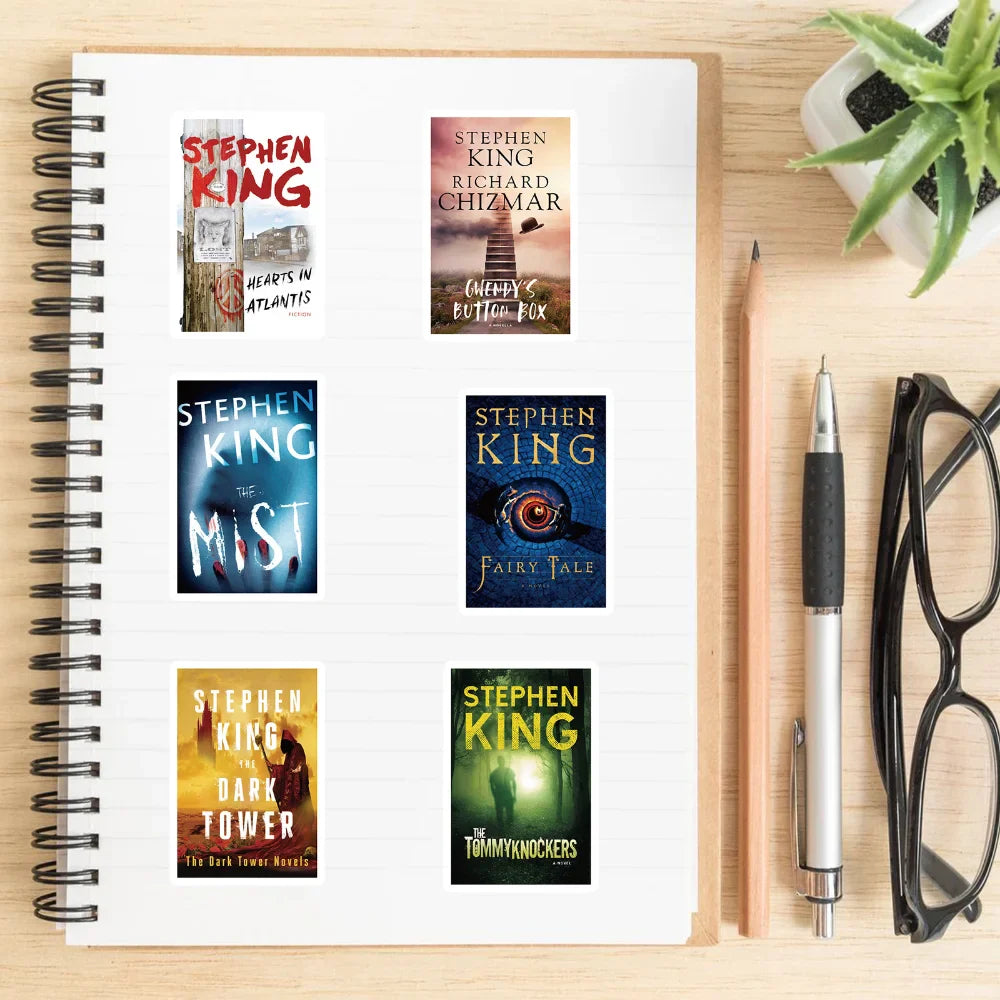10/50pcs Stephen Edwin King Horror Novel Graffiti Stickers Guitar Suitcase Skateboard Laptop Phone Waterproof Decals Sticker (ONLINE ORDER ONLY)