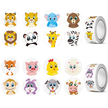 100-500pcs Teacher Reward Stickers for Kids Children Kindergarten School Students Games Toy Cartoon Animals Stationery Sticker (ONLINE ORDER ONLY)