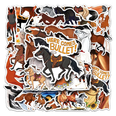 10/30/50PCS Cartoon Horse Stickers Cool Animals Graffiti Decals DIY Laptop Motorcycle Bicycle Helmet Suitcase Wall Sticker Toys (Online Order Only)