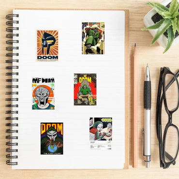 25PCS Hip Hop Rapper Mf Doom Stickers Singer Fan Gift DIY Decoration Phone Cup Luggage Scrapbook Laptop Helment Guitar Toy Decal (Online Order Only)