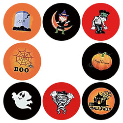 100-500pcs Halloween Paper Stickers Decor Pumpkin Ghost Gift Lable Seal Sticker Candy Bags Stickers Packaging Sealing Labels (ONLINE ORDER ONLY)