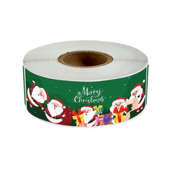 120pcs/roll Rectangle Merry Christmas Sticker Holiday Party Gift Decoration Sealed Envelope Stickers Happy New Year Baking Label (ONLINE ORDER ONLY)