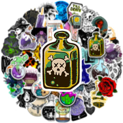 10/30/50ocs  Art Magic Witch Apothecary Lucky Crystal Stickers Aesthetic Decal Motorcycle Skateboard Laptop Luggage Car Sticker (ONLINE ORDER ONLY)
