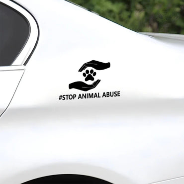 "#STOP ANIMAL ABUSE"stickers,To arouse public attention and action on animal abuse issues.For car motor &laptops (ONLINE ORDER ONLY)