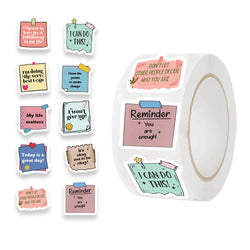 500pcs Motivational Reward Stickers Inspirational Phrase Encouragement Quotes Cute Sticker for Kids Self Affirmation Toys (ONLINE ORDER ONLY)