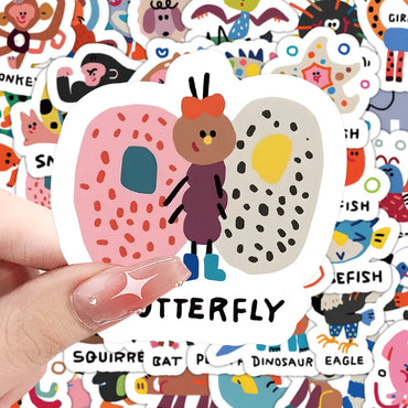 Cartoon Animal Puzzle Stickers for Phone, Laptop, Luggage, Skateboard - 10/48/96PCS (Online Order Only)