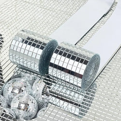 Self-Adhesive Real Glass Mini Square Mirror Mosaic Tiles Stickers Bathroom DIY Party Handmade Craft Home Decoration Making (ONLINE ORDER ONLY)