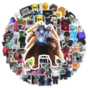 10/30/50/100PCS Skibidi Toilet Sticker Graffiti PVC Waterproof Notebook Laptop Fridge Bike Wall Funny Cartoon Decals Kids Toys (ONLINE ORDER ONLY)